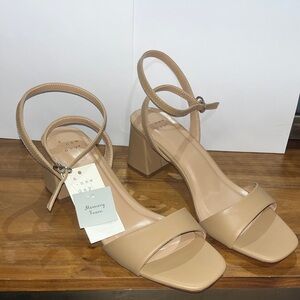 a new day Tan Ankle Strap Heels